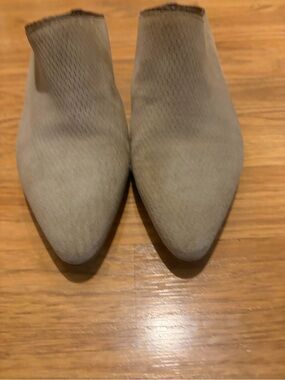 Aquatalia Taupe Pointed Toe Ankle Booties